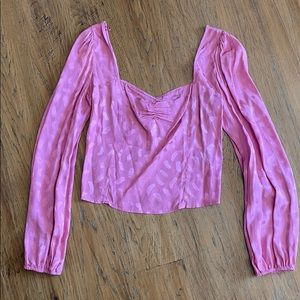 Pink long sleeve top